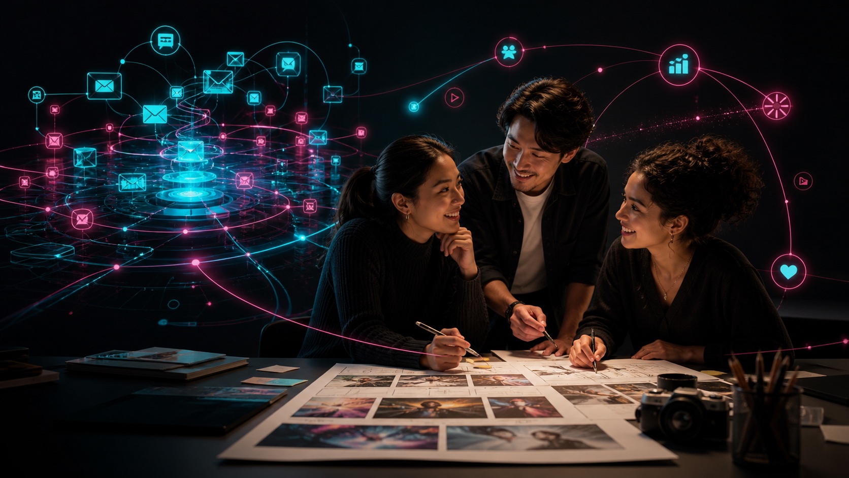 Automation handling repetitive work while people focus on relationships, content, and creativity